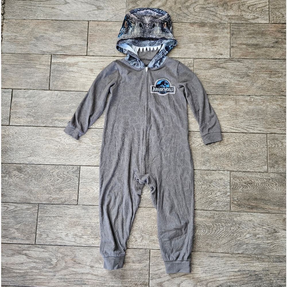 Jurassic Park Kids One Piece Pajama Gray